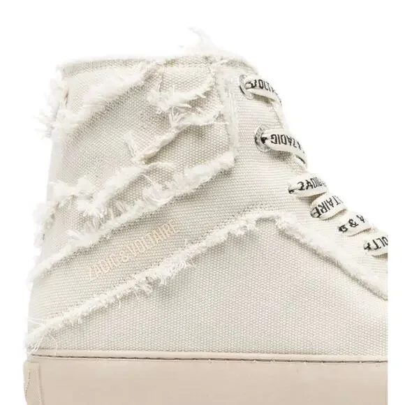 NIB- ZADIG & VOLTAIRE FLASH HIGH-TOP CANVAS SNEAKER EU41/US10 RET$398 - Picture 4 of 6